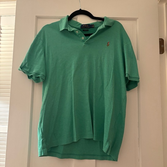 Mens Green Ralph Lauren Polo Shirt Size Large - Picture 1 of 4